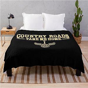 Country Roads Guitar T-Shirt John Denver Inspired Essential T-Shirt Throw Blanket