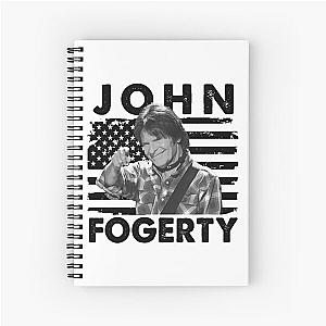 Retro American Flag John Fogerty Music Gift Spiral Notebook