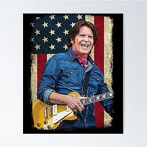 Vintage American Flag John Fogerty Legend Poster