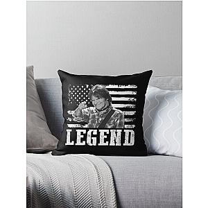 Distressed American Flag John Fogerty Music Legend Throw Pillow