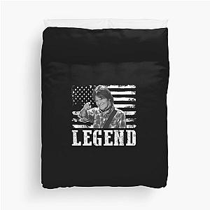 Distressed American Flag John Fogerty Music Legend Duvet Cover