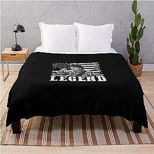 Distressed American Flag John Fogerty Music Legend Throw Blanket