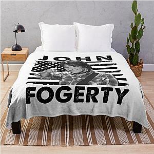 Retro American Flag John Fogerty Music Gift Throw Blanket