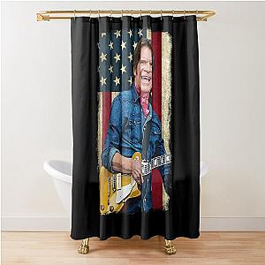 Vintage American Flag John Fogerty Legend Shower Curtain