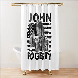 Retro American Flag John Fogerty Music Gift Shower Curtain