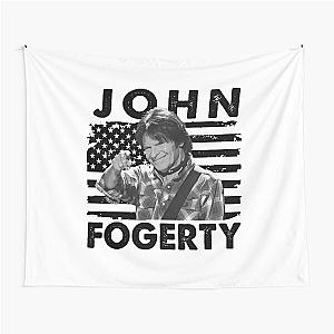 Retro American Flag John Fogerty Music Gift Tapestry