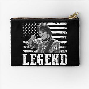 Distressed American Flag John Fogerty Music Legend Zipper Pouch