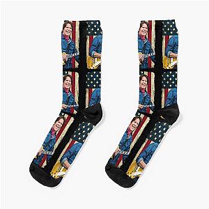 Vintage American Flag John Fogerty Legend Socks