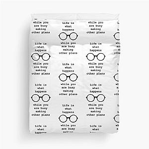 John Lennon quote - Life is what happens Duvet Cover