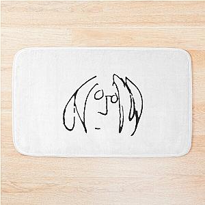 John Lennon black Bath Mat