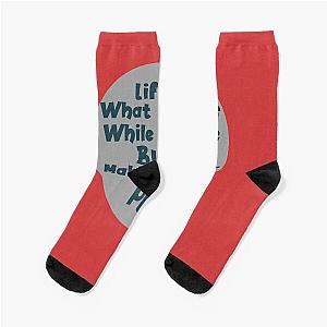 John Lennon quote - Life is what happens Socks