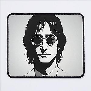 simple and elegant logo that portrays the silhouette of a John Lennon Mouse Pad