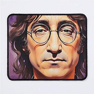 john lennon orange purple watercolor portrait Mouse Pad