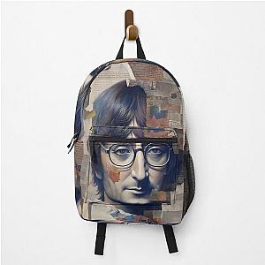 John Lennon Vintage art collage  Backpack