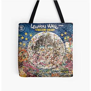 John Lennon Wall Prague All Over Print Tote Bag