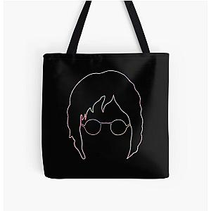 John Lennon Minimalist Portrait All Over Print Tote Bag