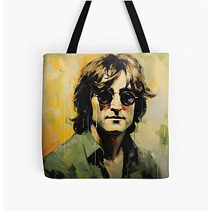 John Lennon  All Over Print Tote Bag