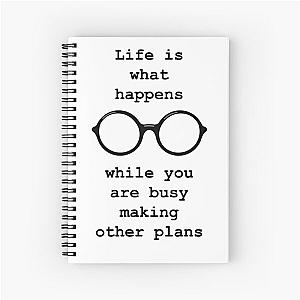 John Lennon quote - Life is what happens Spiral Notebook