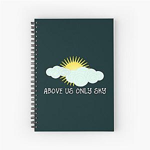 Imagine - John Lennon - Above Us Only Sky Lyrics Text Fitted  Spiral Notebook