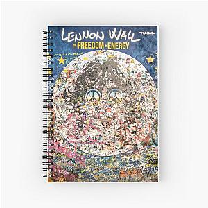 John Lennon Wall Prague Spiral Notebook