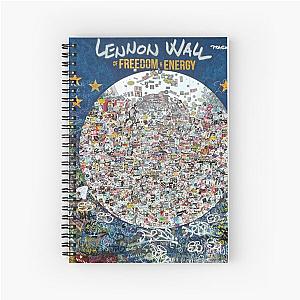 John Lennon Wall in Prague Spiral Notebook