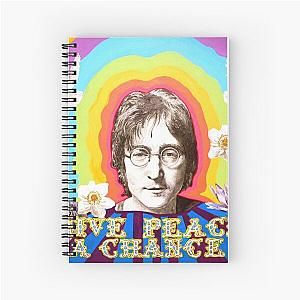 John Lennon Print Spiral Notebook