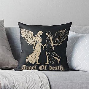 Angel of Death: A Gothic Tribute to Johnnie Guilbert Throw Pillow