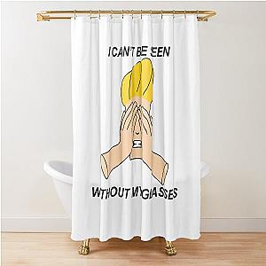 Johnny Bravo I can’t be seen without my glasses Shower Curtain