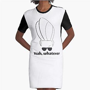 Johnny Bravo - Yeah, whatever Black Graphic T-Shirt Dress