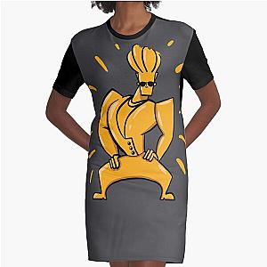 Golden Johnny Bravo™ Graphic T-Shirt Dress