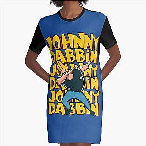 Johnny Bravo Dabbin Graphic T-Shirt Dress