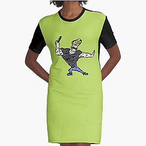 Johnny Bravo Graphic T-Shirt Dress