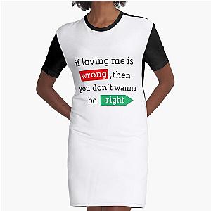 "If loving me is wrong... "- Johnny Bravo Graphic T-Shirt Dress