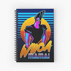 Johnny Bravo - Whoa Mama! Outrun Style Poster Spiral Notebook