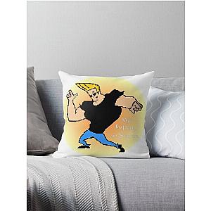 Johnny Bravo 8 bit Throw Pillow