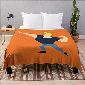 Minimalist Johnny Bravo Throw Blanket