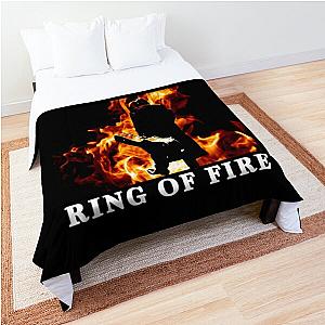 Graphic Johnny Cash Ring Of Fire Gift For Fans Comforter