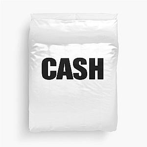 Johnny Cash Logo Stickers Duvet Cover