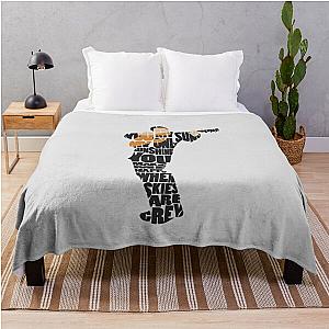 Johnny Cash Typography Art Throw Blanket