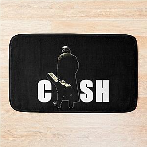 Johnny Cash Walking with Guitar Case Design Bath Mat