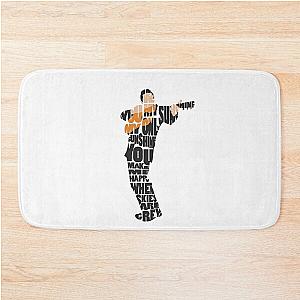 Typographic and Minimalist Johnny Cash Illustration Bath Mat