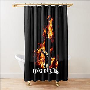 Graphic Johnny Cash Ring Of Fire Gift For Fans Shower Curtain