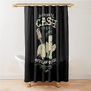 Johnny Cash Outlaw Music Shower Curtain