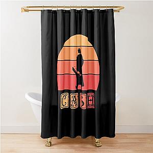 Johnny Cash Retro Art Shower Curtain