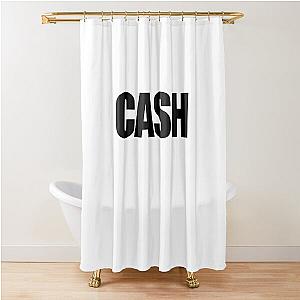 Johnny Cash Logo Stickers Shower Curtain