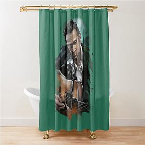 johnny cash melanie d transparent	 Shower Curtain