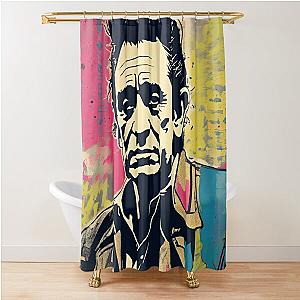 Johnny Cash Inspired Pop  Art Shower Curtain