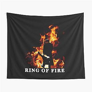 Graphic Johnny Cash Ring Of Fire Gift For Fans Tapestry