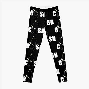 Johnny Cash Walking with Guitar Case Design Leggings