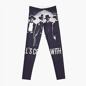 Day Gift for johnny cash music ombstone Doc Holiday Hell's Coming with Me Leggings